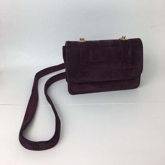 Danier Burgundy Velvet shoulder bag - Picture 2 of 5